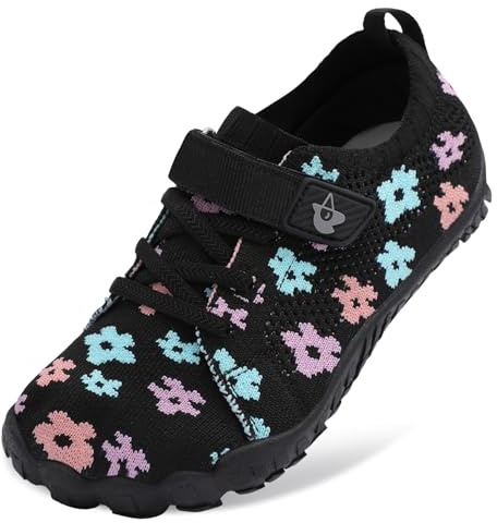 JOINFREE Kids Barefoot Shoes Boys Girls Wide Fit Trainers Lightweight Non Slip Hiking Shoes for Toddler Little Big Kids Breathable Zero Drop School Sneakers for Walking Running Outdoor Activities