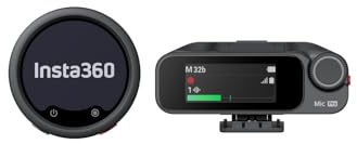 Insta360 Mic Pro (1 TX + 1 RX), trådlös mini Lavalier-mikrofon för iPhone/kamera/Android, videoinspelning, Bluetooth, anpassningsbar E-bläckskärm, 3-Mic Array, tillgänglig för Lightning-enhet