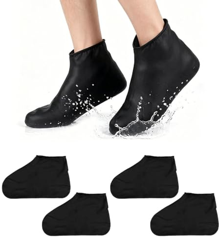 BIKPRST 2 Paia Copriscarpe Impermeabili,Copriscarpe Riutilizzabili E Lavabili,Copriscarpe Antiscivolo,Copriscarpe Pioggia Gomma,Copriscarpe Moto,Copriscarpe Per Pioggia,Neve