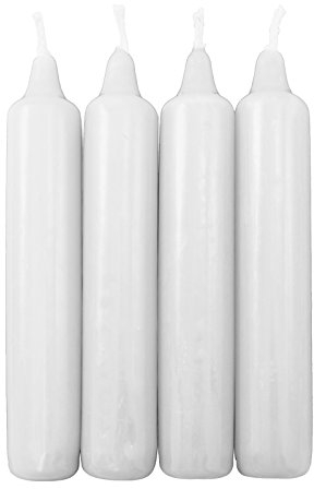 25er Pack Adventskerzen weiß ca. 18 x 105 mm (25 x 4 Stück) Weihnachtskerzen, Christbaumkerzen, Pyramidenkerzen, Baumkerzen, Kerzen