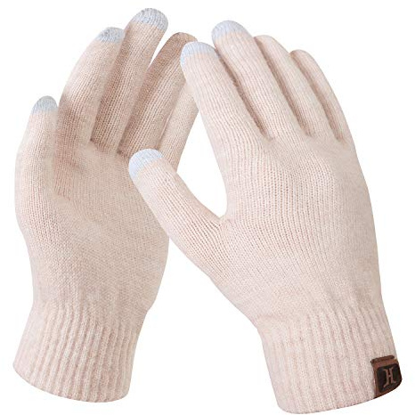 Bequemer Laden Femmes Hiver Chaud Gants Tactiles Thermique Tricot Gants de Travail Cadeau Femme pour Temps Froid avec Doublure Polaire