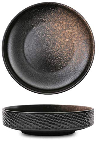 ZXW Ciotola Rotonda da 7 Pollici in Ceramica, Ciotola per Verdure | Scodella per Frutta Scodella | Commerciale del Ristorante del Ristorante del Piatto di minestra Profonda della Ciotola di Stile o