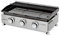 EDELHEISS Plancha 3 ES Gasgrill aus Edelstahl mit emaillierter Grillplatte, 3 runde Brenner je 2,5 kW, starke Gesamtleistung von 7,5 kW, emailliertes Warmhalterost, Grillfläche von 36 x 65 cm
