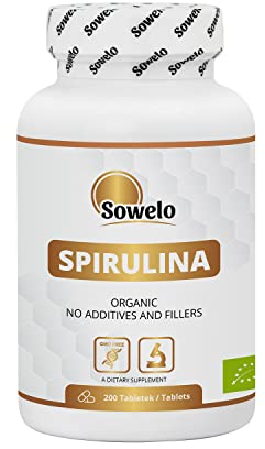 Sowelo Spirulina - 500mg pro Tablette | Algen Kapseln I Eine Quelle die Vitamine A, D, C, E, K, B | Entgiftende und Reinigende Eigenschaften I Ohne unerwünschte Zusätze I 200 Tabletten