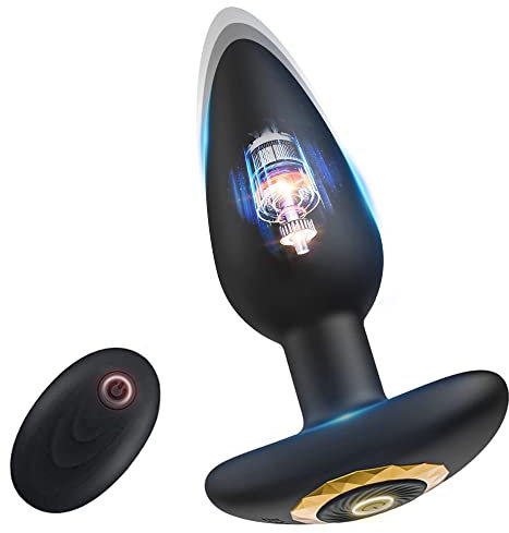 (M) Analvibratoren für Mann Prostata Stimulator mit 10 Intensive Vibrationen- Stärker Anal Pleasure Exploration,Silikon Anus Plug mit Fernbedienung, Sex Spielzeug für Paare, Männer Frauen