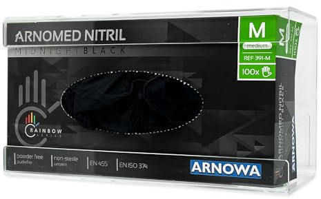 ARNOMED Wandhalterung für Einmalhandschuhe, 1 Einmal Handschuhhalter mit Feder für 1 Box, Wandhalter für Einweghandschuhe aus Nitril, Latex & Vinyl, Handschuhspender aus Acryl in 24,6x10,6x13,5cm