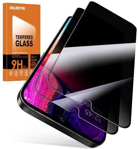 Oelrstfe Privacy Pellicola Protettiva per Samsung Galaxy A50/A50s/A30s Anti Spy in Vetro Temperato Durezza 9H Anti-Graffio Senza Bolle Ultra Resistente Anti-Impronta Anti-Spia Protezione,2 Pezzi