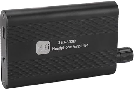 Amplificateur de Casque, Amplificateur D'écouteur HiFi avec Commutateur de Gain à 2 étages, Sortie D'entrée AUX 3,5 Mm 16 à 300 Ohm, Contrôle du Volume, Amplificateur Audio pour