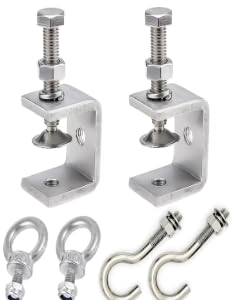 Abrazaderas en C de 304 Acero Inoxidable, 6 Piezas Abrazadera en C Metalica, Sargentos G, Ajustables Sargentos de Apriete para Carpintería, Montaje, Soldadura y Proyectos Domésticos