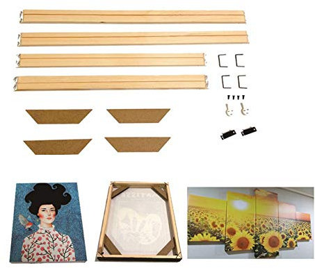 BODYA 40 * 50cm DIY Canvas Painting Stretcher Bars Frames Wooden Strips Kits for Oil Painting Art with U-Shaped Pins