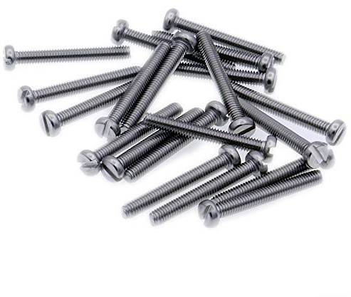 M6 (6mm x 40mm) Slot Cheese Machine Screw (Bolt) - Stainless Steel (A2) (Pack of 20)