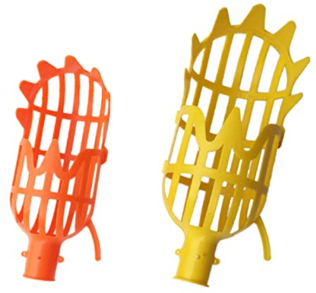 Yardwe 2 Piezas Recolector De Frutas Aéreo Recolector De Naranjas Palo Recogedor De Frutas Con Cesta Fruta Atrapando La Cabeza Baya Material De Polipropileno Azufaifo De Invierno Apéndice