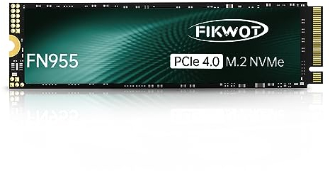 Fikwot FN955 NVMe 2TB TLC SSD M.2 2280 PCIe Gen4 Up to 7300MB/s 3D NAND Flash Internal Solid State Drive HMB and SLC Cache, Compatible with Laptops and Desktops, Graphite Heatsink