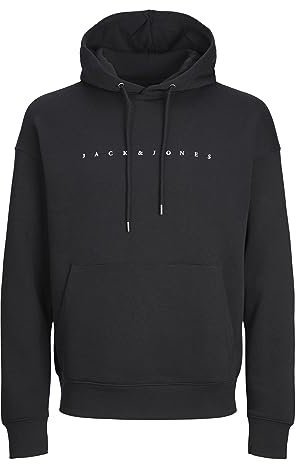 JACK & JONES Kapuzenpullover Herren, Schwarz, 7XL