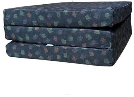 FORTISLINE Klappmatratze 195x60x9 cm, 3-teilige Faltmatratze H2, Gästematratze und Reisematratze mit waschbarem Bezug, Schaumstoff, Oeko-TEX, hergestellt in der EU