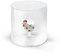 WD Lifestyle - Bicchiere in Vetro Borosilicato 250ml con Soggetto in Vetro Colorato Interno (Gallina Bianca)