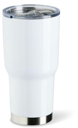 22Feels Sublimationsrohling Edelstahl Thermobecher Weiss 880ml (30oz Tumbler), Doppelwandig mit Deckel, Trinkbecher, Blanko Sublimation Werbegeschenk (2er Set)