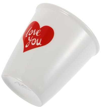ABOOFAN Taza De Cerámica Sin Asas Forma Corazón San Valentín Reutilizable Porcelana Bodas