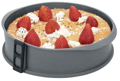 Jata HMOL1124 - Backform aus Silikon, Kuchenform, abnehmbar, Glasboden, antihaftbeschichtet, flexibel, geeignet für: Ofen, Gefrierschrank und Spülmaschine, BPA-frei, Durchmesser 26 cm, 6,4 cm