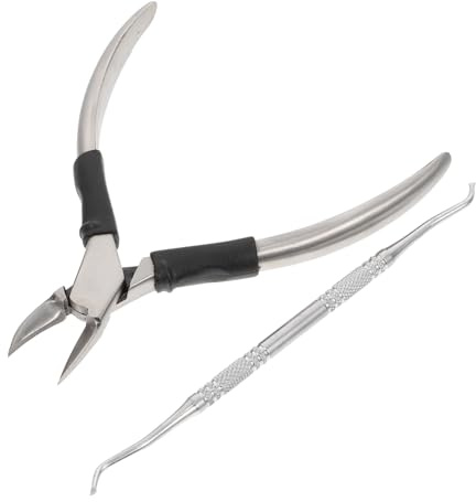 FRCOLOR 1 Juego pinza para uñas de los pies cortador de cutículas herramientas de pedicura para pies verniz gel cuidado de uñas kit de herramientas de manicura limpiador de piel muerta