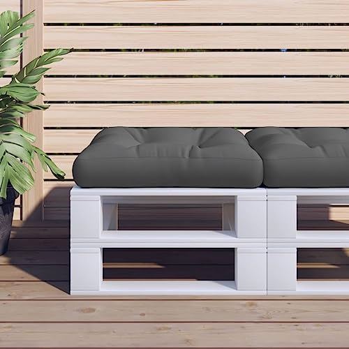 Frdhee Klemmkissen für Sitzbank,Palettenkissen Anthrazit 60x61,5x10 cm Stoff,Liegesesselkissen für Schlafzimmer und Wohnzimmer
