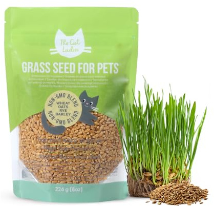 The Cat Ladies 100% Organic Cat Grass Seed (Non GMO) 8oz