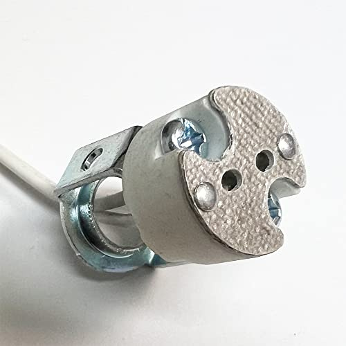 888 Corp Halogen Lamp Socket with 60 Leads for G4, G5.3 & G6.35 Halogen Bi-Pin Light Bulbs - Extra Long Wires LVS-1-60 (1 Piece)