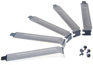 GAOHOU 5 pz Slot Cover Filtro Polvere Staffa Espansione Piastra Vuota Scudo Metallo Nero