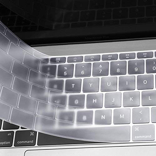 MOSISO Cubierta de Teclado Transparente Ultra Delgado Compatible con MacBook Pro 13 Pulgadas 2017 2016 Release A1708 Sin Touch Bar & Compatible con MacBook 12 Pulgadas A1534 - EU Layout, TPU Claro