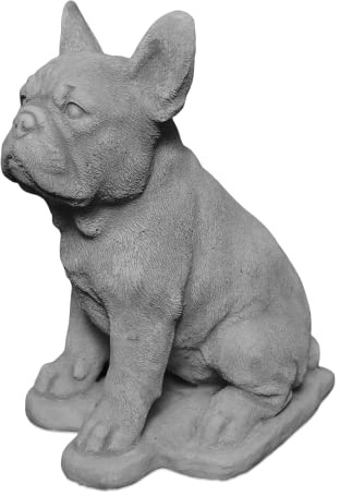 gartendekoparadies.de Figure de Pierre Massive Bulldog français Chien en Pierre reconstituée, résistant au Gel