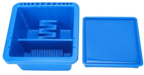 Bacino per Pennelli per Artisti, Porta Pennelli e Organizer Multifunzione Creativo Piccolo Vaso Quadrato per Pittura con Supporto per Immergere la Forma e Tenere i Pennelli