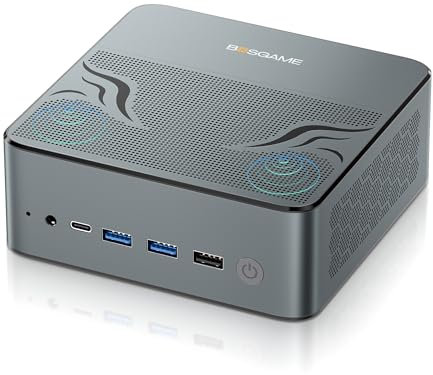 BOSGAME Gaming Mini PC M4, AMD Ryzen 7 8745HS Mini Computers, Radeon 780M Graphics, 32GB Dual Channel DDR5,1TB PCIe4.0 NVMe SSD, Oculink, Support Quad Display