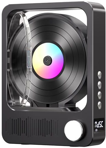 MECHEN Reproductor de CD, Discman Portatil, Bluetooth 5.0, HiFi Musica, USB C, AUX, Mando a Distancia, Soportes CD-R, CD-RW, MP3