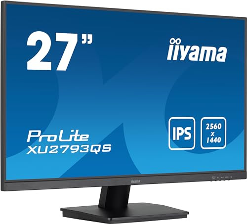 iiyama XU2793QS-B7 27 inch IPS LCD Slim Bezel, 100Hz,1ms, AdaptiveSync, 2560x1440, HDMI/DP