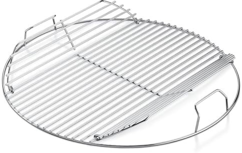 54,6cm 7436 Grillrost Rund Klappbarem für Weber 57cm Holzkohlegrills, Grillrostersatzteil für Weber One-Touch, Performer,Bar-B-Kettle and Master-Touch,Smokey Mountain Cooker Smoker,Ersatzteile Zubehör