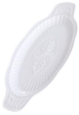 BESTOYARD 1pieza Plato De Cerámica Decorativo Para Pescado Elegante Bandeja De Almacenamiento Para Alimentos Para Restaurantes y Doméstico Diseño y Francés