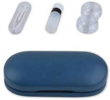 YUGSHNKFC Reiseobjektiv-Box, Organizer, modische Kontaktlinsenträger, Kontaktlinsenzubehör für den täglichen Gebrauch und auf Reisen, blau