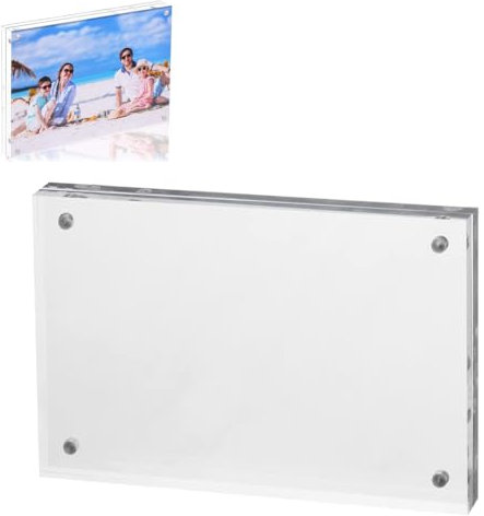 WUSJCOF Cornice magnetica in acrilico (10 x 15 cm) (trasparente)