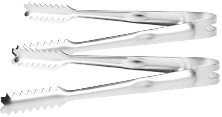 Holibanna 2 Pezzi Pinze in Acciaio Per Ghiaccio E Cibo Clip Per Alimenti Antiscivolo Piccole Pinze Da Cucina Per Barbecue E Grigliate