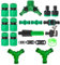 17 Pezzi Connettore per Rubinetto da Giardino,Raccordi per Tubi Flessibili Kit,Universale Raccordi per Tubi Flessibili Kit per 1/2 pollice e 3/4 Pollice,Raccordi Rapidi Acqua per Irrigazione