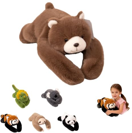 Kuisoe Peluche a panda rosso – Peluche ponderato e terapeutico con peso calmante per adulti, peluche rilassante (45 cm, l'orso bruno)