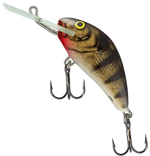 Salmo Hornet Wobbler, Salmo Farben:Emerald Perch, Länge/Gewicht/Laufverhalten/Tauchtiefe:9cm / 36g / schwimmend / 3.5-5.0m