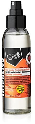 Real Natura - Óleo Capilar Pro-Cachos Definidos - Hidratación y Definición de Rizos - Brillo Intenso - Control del Frizz y Humedad - Aceites Naturales - Fragancia Duradera - 100 ml