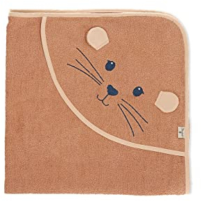 Sterntaler Kapuzenhandtuch, GOTS Zertifiziert Badetuch für Baby & Kinder, Junge Mädchen 80x80 Badehandtuch/Kinder-Badetuch mit Kapuze