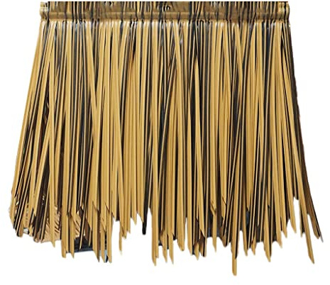 YYXDMFY Simulation thatch Tile Decorative roof Cornice Pavilion Promenade PVC Simulation thatch Tile Plastic thatch Artificial Fake Straw Flame Retardant Man-Made Thatch
