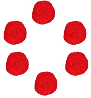 INNSPIRO Lot de 50 pompons en polypropylène rouge 25 mm. Idéal pour les travaux manuels avec les enfants, les décorations et les activités créatives