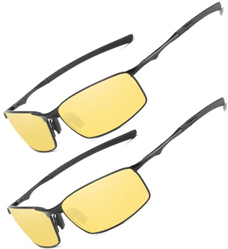 LEDING&BEST Polarised Sunglasses Mens Womens UV Protection Pilot metal frame Classic Ultralight Shades For Travel Fishing Running Night Driving Glasses