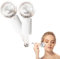 2pcs Ice Globes for Facials, Ice Roller Mold Set for Eyes and Face, Ice Balls for Face, Facial Ice Globes Mold, Skin Care Tools for Brighten Tighten Skin Hot & Cold Use (White)