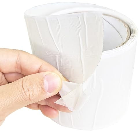 Tiruiya Ruban Pare Vapeur Double Face pour Ecran Sous Toiture, Extra Fort Bande Pare-Vapeur, Transparent Adhésif Freins et Membranes de Toiture (8cm x 10m x 1 rouleau)