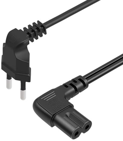 Cavo di alimentazione LG TV 3M per LG TV 24 28 32 40 43 48 49 50 55 60 65 75 80 85 pollici, angolo di 90 gradi 18AWG 2 poli a forma di L C7 cavo di alimentazione per LG 43LH570A 55UH6090